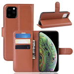 Litchi Skin Custodia per cellulare con supporto per portafoglio in pelle PU per iPhone XI (2019)