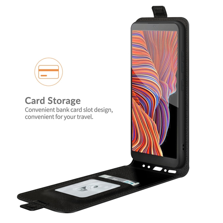 Per Samsung Galaxy Xcover 5 / Xcover 5S R64 Texture Custodia protettiva in pelle a vibrazione verticale singola con slot per schede e cornice per foto, For Galaxy Xcover 5