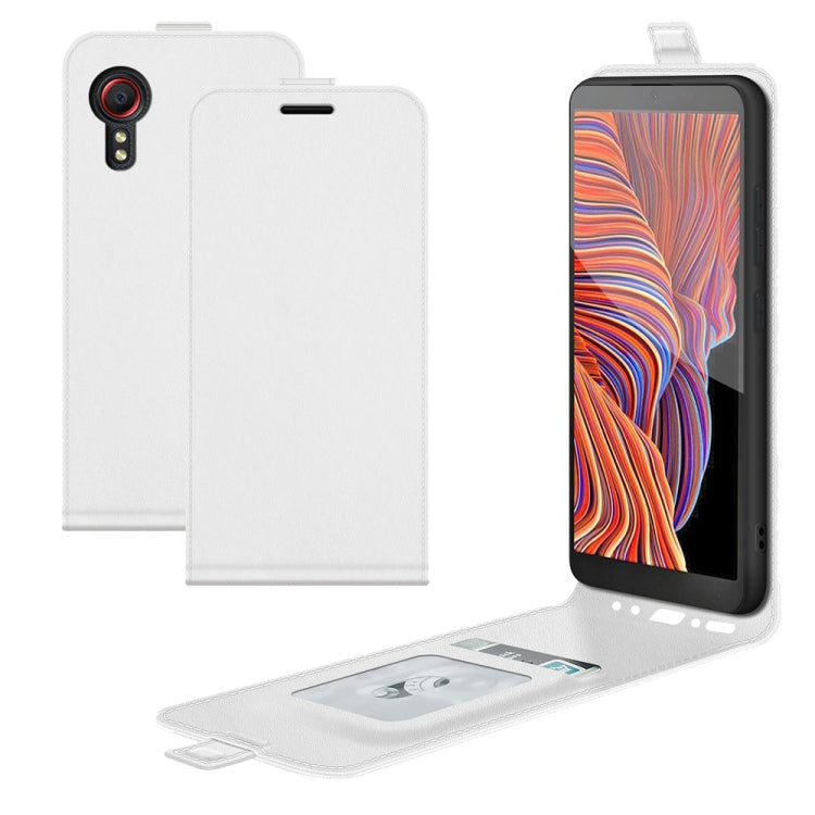 Per Samsung Galaxy Xcover 5 / Xcover 5S R64 Texture Custodia protettiva in pelle a vibrazione verticale singola con slot per schede e cornice per foto, For Galaxy Xcover 5