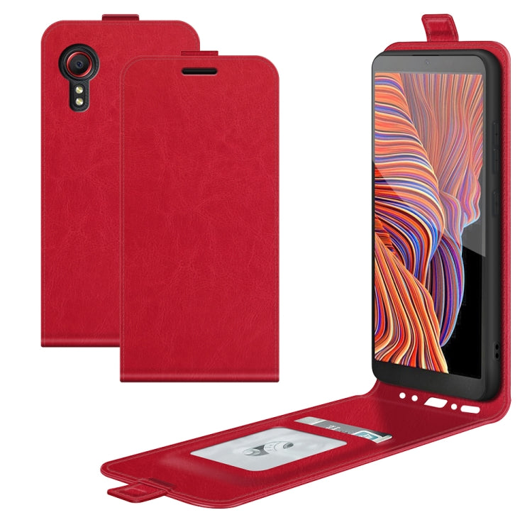 Per Samsung Galaxy Xcover 5 / Xcover 5S R64 Texture Custodia protettiva in pelle a vibrazione verticale singola con slot per schede e cornice per foto, For Galaxy Xcover 5