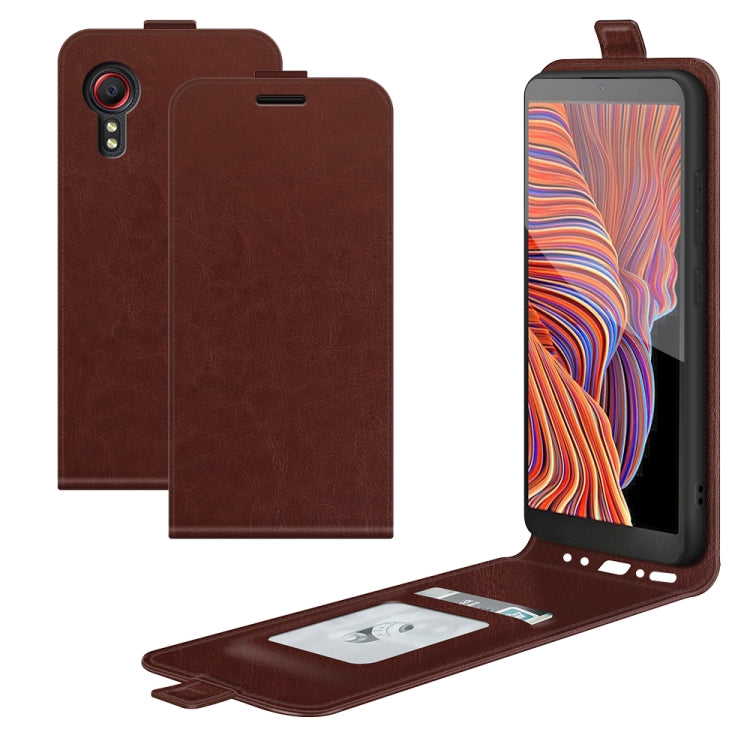 Per Samsung Galaxy Xcover 5 / Xcover 5S R64 Texture Custodia protettiva in pelle a vibrazione verticale singola con slot per schede e cornice per foto, For Galaxy Xcover 5