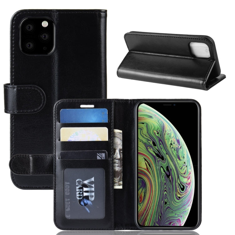 Custodia per cellulare con supporto in pelle PU Crazy Horse con portafoglio per iPhone XI (2019)