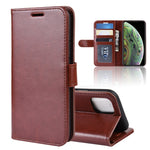 Custodia per cellulare con supporto in pelle PU Crazy Horse con portafoglio per iPhone XI (2019)