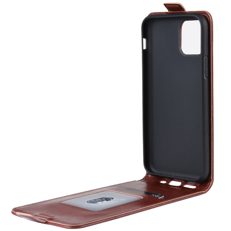Custodia protettiva in pelle con flip verticale Crazy Horse per iPhone XI (2019)