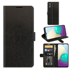 Per Samsung Galaxy A02 / M02 R64 Texture Custodia protettiva a vibrazione orizzontale singola con supporto e slot per schede e portafogli e cornice per foto, For Samsung Galaxy A02