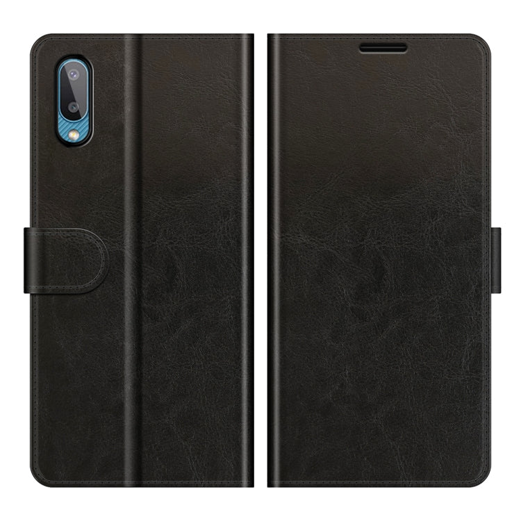 Per Samsung Galaxy A02 / M02 R64 Texture Custodia protettiva a vibrazione orizzontale singola con supporto e slot per schede e portafogli e cornice per foto, For Samsung Galaxy A02