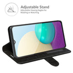 Per Samsung Galaxy A02 / M02 R64 Texture Custodia protettiva a vibrazione orizzontale singola con supporto e slot per schede e portafogli e cornice per foto, For Samsung Galaxy A02