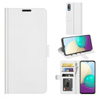 Per Samsung Galaxy A02 / M02 R64 Texture Custodia protettiva a vibrazione orizzontale singola con supporto e slot per schede e portafogli e cornice per foto, For Samsung Galaxy A02