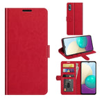 Per Samsung Galaxy A02 / M02 R64 Texture Custodia protettiva a vibrazione orizzontale singola con supporto e slot per schede e portafogli e cornice per foto, For Samsung Galaxy A02
