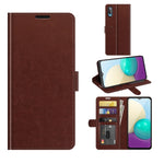 Per Samsung Galaxy A02 / M02 R64 Texture Custodia protettiva a vibrazione orizzontale singola con supporto e slot per schede e portafogli e cornice per foto, For Samsung Galaxy A02