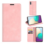Per Samsung Galaxy A02 / M02 Custodia in pelle con ventosa magnetica da lavoro retro-skin con supporto e slot per schede e portafoglio, For Galaxy A02