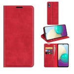 Per Samsung Galaxy A02 / M02 Custodia in pelle con ventosa magnetica da lavoro retro-skin con supporto e slot per schede e portafoglio, For Galaxy A02