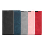 Per Samsung Galaxy Xcover 5 / Xcover 5S Custodia in pelle con ventosa magnetica per affari retro-pelle con supporto e slot per schede e portafoglio