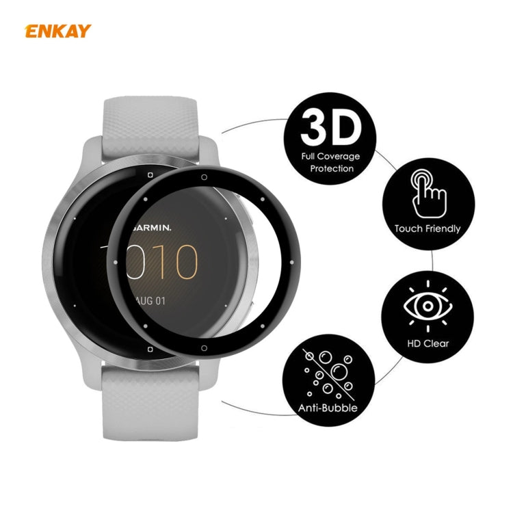 ENKAY Hat-Prince 3D Full Screen Soft PC Edge + Pellicola proteggi schermo PMMA HD, For Garmin Venu 2S / Vivoactive 4S 40mm (1 PC), For Redmi Watch (1 PCS), For Huawei B6 (1 PCS), For Venu 2 / Vivoactive 4 45mm (1 PCS)                                   ...