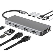 Docking station multifunzione per notebook WS-04 12 in 1 di tipo C, 12 in 1