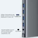 Docking station multifunzione per notebook WS-04 12 in 1 di tipo C, 12 in 1