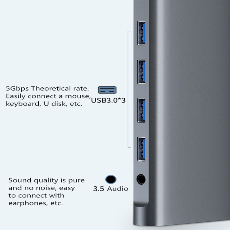 Docking station multifunzione per notebook WS-04 12 in 1 di tipo C, 12 in 1