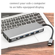 Docking station multifunzione per notebook WS-04 12 in 1 di tipo C, 12 in 1