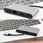 WS-07 Type-C 3.1 a RJ45 + HDMI + USB 3.0 + PD Docking station multifunzione convertitore 4 in 1, Type-C 3.1 to RJ45+HDMI+USB3.0+Type-C