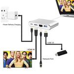 WS-07 Type-C 3.1 a RJ45 + HDMI + USB 3.0 + PD Docking station multifunzione convertitore 4 in 1, Type-C 3.1 to RJ45+HDMI+USB3.0+Type-C