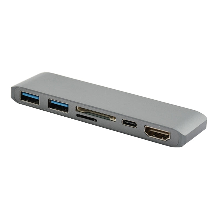 WS-15 Convertitore 6 in 1 da tipo C a HDMI + USB 3.0 x 2 + SD + TF + PD HUB