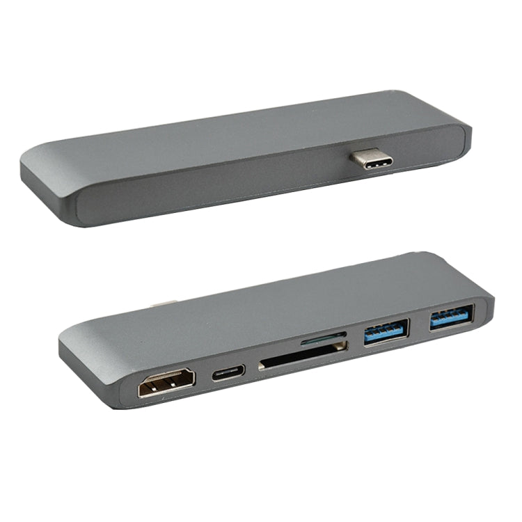 WS-15 Convertitore 6 in 1 da tipo C a HDMI + USB 3.0 x 2 + SD + TF + PD HUB