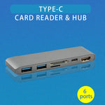Convertitore USB-C 6 in 1 HDMI USB3.0 SD TF PD Hub