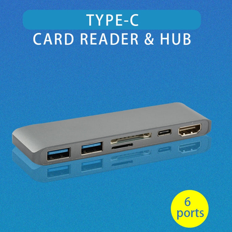Convertitore USB-C 6 in 1 HDMI USB3.0 SD TF PD Hub