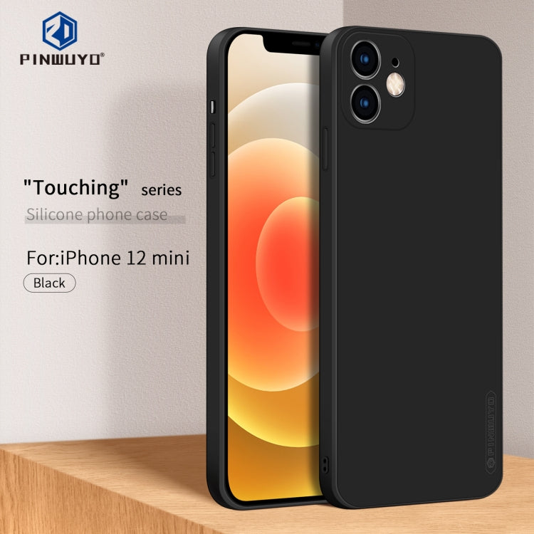 Custodia antiurto in TPU in silicone liquido serie Touching PINWUYO, For iPhone 12 mini, For iPhone 12, For iPhone 12 Pro, For iPhone 12 Pro Max