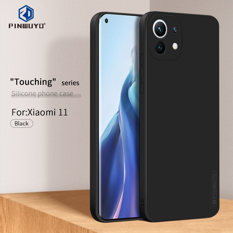 Custodia antiurto in TPU in silicone liquido serie Touching PINWUYO, For Xiaomi Mi 11, For Xiaomi Mi 11 Lite, For Xiaomi Mi 11 Ultra