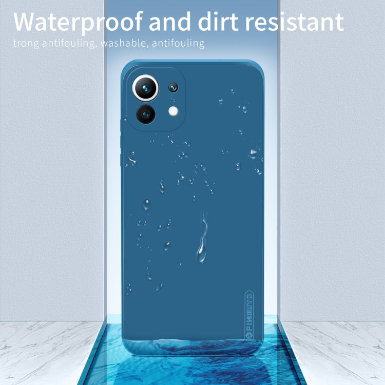 Custodia antiurto in TPU in silicone liquido serie Touching PINWUYO, For Xiaomi Mi 11, For Xiaomi Mi 11 Lite, For Xiaomi Mi 11 Ultra