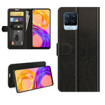 Per OPPO Realme 8/8 Pro 4G R64 Texture Custodia protettiva a vibrazione singola orizzontale con supporto e slot per schede e portafoglio e cornice per foto, For OPPO Realme 8