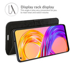 Per OPPO Realme 8/8 Pro 4G R64 Texture Custodia protettiva a vibrazione singola orizzontale con supporto e slot per schede e portafoglio e cornice per foto, For OPPO Realme 8