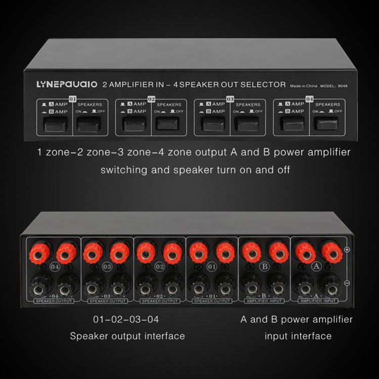 Splitter amplificatore 2 in 4 uscite 300W senza perdita audio