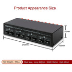 Splitter amplificatore 2 in 4 uscite 300W senza perdita audio