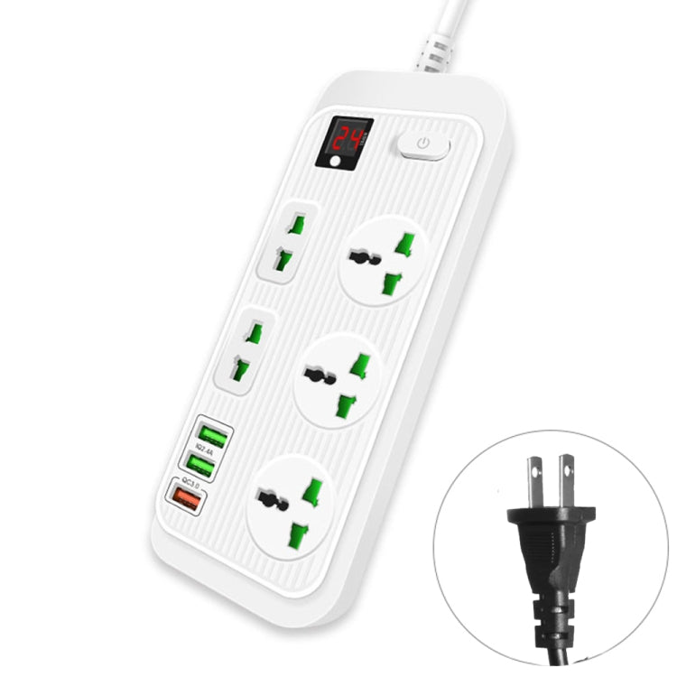 T17 3000W Presa Smart Timing ad alta potenza 24 ore su 24 QC3.0 Presa USB a ricarica rapida, lunghezza cavo: 2 m, spina USA