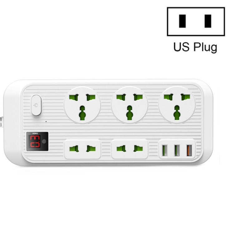 T17 3000W Presa Smart Timing ad alta potenza 24 ore su 24 QC3.0 Presa USB a ricarica rapida, lunghezza cavo: 2 m, spina USA