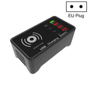 A7 Caricatore USB ad alta potenza da 100 W 4 x PD 20 W + Caricabatterie USB QC3.0 + Caricabatterie wireless Qi da 15 W Stazione di ricarica intelligente multiporta, EU Plug, US Plug, AU Plug, UK Plug