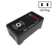 A7 Caricatore USB ad alta potenza da 100 W 4 x PD 20 W + Caricabatterie USB QC3.0 + Caricabatterie wireless Qi da 15 W Stazione di ricarica intelligente multiporta, EU Plug, US Plug, AU Plug, UK Plug
