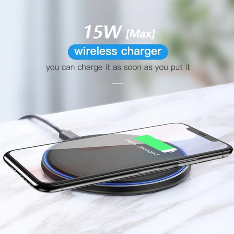 WX-70 Caricabatterie wireless ultrasottile da 15 W Caricabatterie wireless a specchio per telefono cellulare, 15W