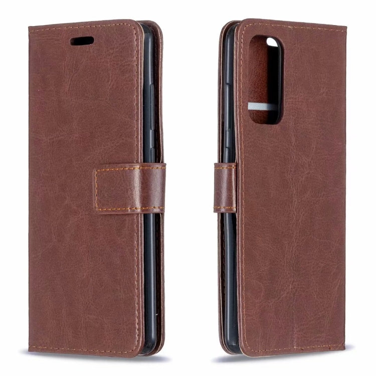 Per Samsung Galaxy S21 Custodia in pelle a conchiglia orizzontale Crazy Horse Texture con supporto e slot per schede e portafoglio e cornice per foto
