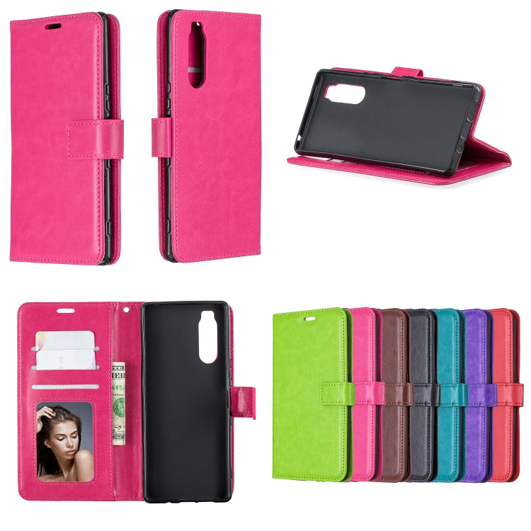 Per Samsung Galaxy S21 Custodia in pelle a conchiglia orizzontale Crazy Horse Texture con supporto e slot per schede e portafoglio e cornice per foto