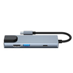 Adattatore Hub 6 in 1 USB-C HDMI RJ45 SD TF PD 87W