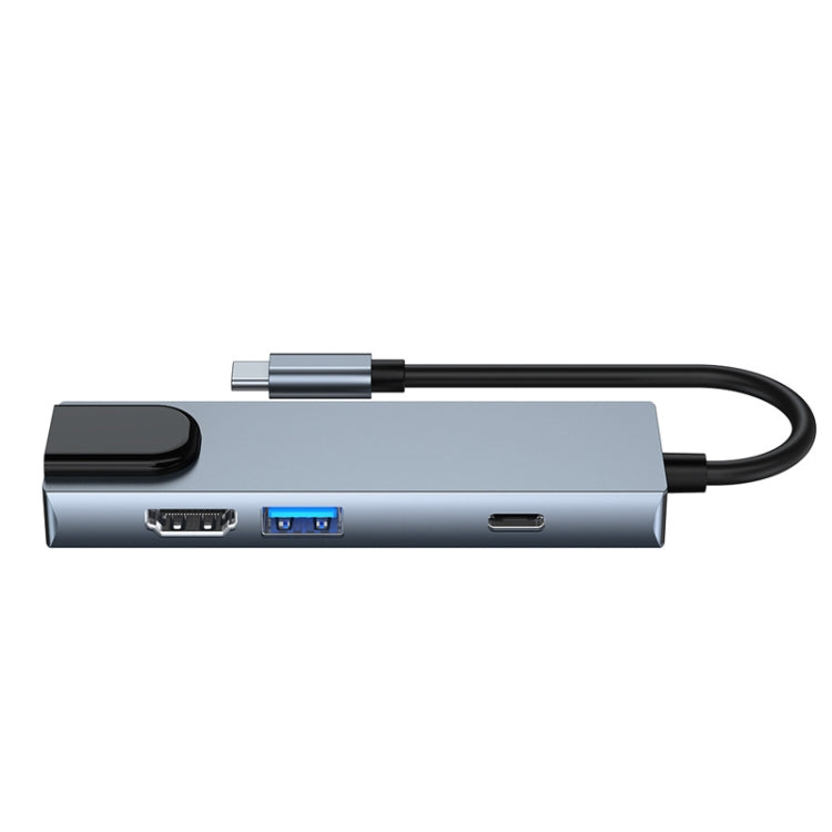 Adattatore Hub 6 in 1 USB-C HDMI RJ45 SD TF PD 87W