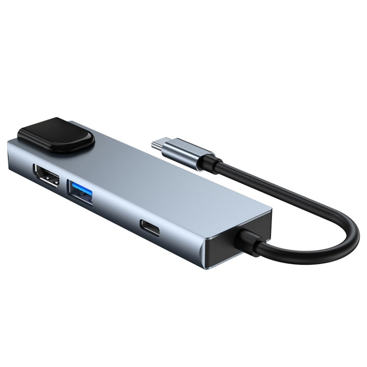 Adattatore Hub 6 in 1 USB-C HDMI RJ45 SD TF PD 87W