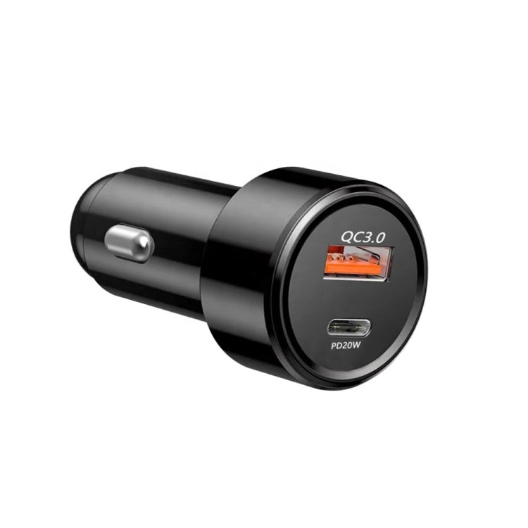 TE-P31 PD 20W USB-C / Type-C + QC3.0 18W Caricabatteria da auto veloce USB
