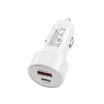 TE-P31 PD 20W USB-C / Type-C + QC3.0 18W Caricabatteria da auto veloce USB