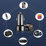 TE-P31 PD 20W USB-C / Type-C + QC3.0 18W Caricabatteria da auto veloce USB