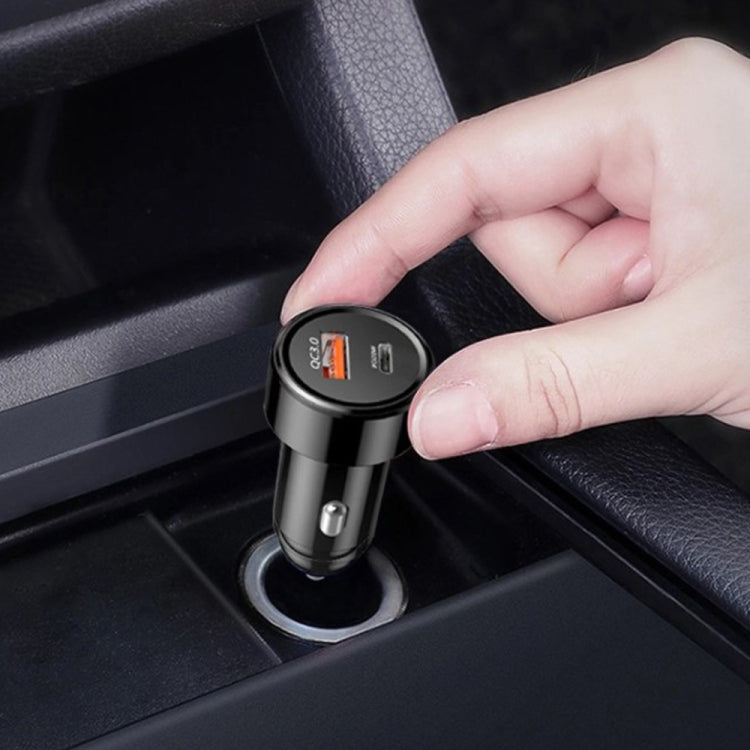 TE-P31 PD 20W USB-C / Type-C + QC3.0 18W Caricabatteria da auto veloce USB