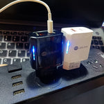 TE-PD01 Caricatore rapido PD 20W + QC3.0 USB a doppia porta con indicatore luminoso, spina USA, US Plug
